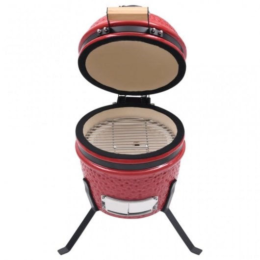 VidaXL Kamado Barbacoa con Ahumador 56cm Roja