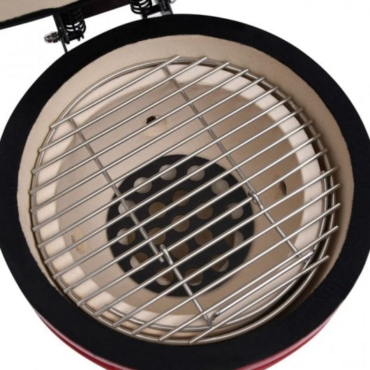 VidaXL Kamado Barbacoa con Ahumador 56cm Roja
