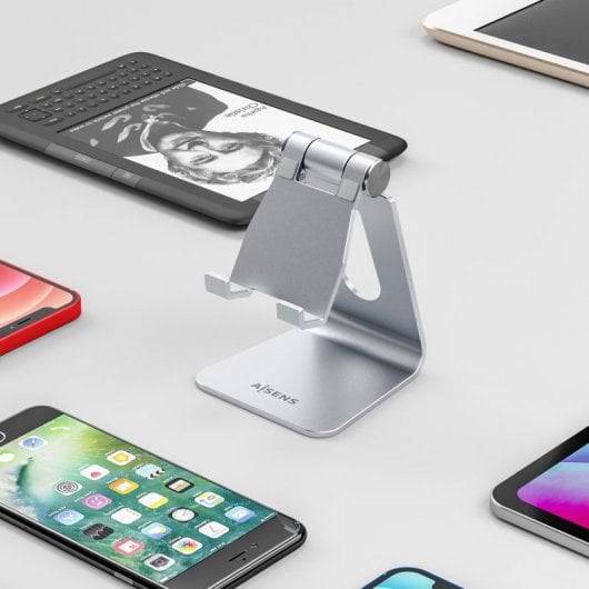 Aisens Support pour tablette/smartphone jusqu'à 8" Argent