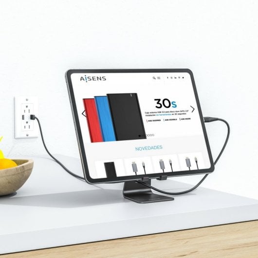 Aisens Support pour Tablette/Smartphone jusqu'à 8" Noir