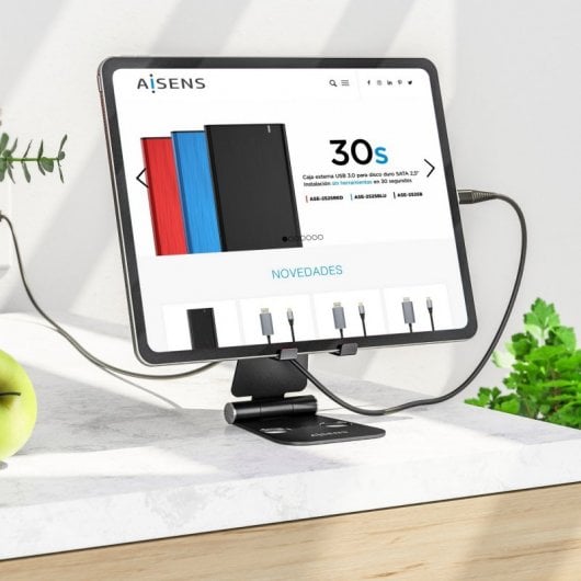 Aisens Tablet-/Smartphone-Halterung bis 10" Schwarz
