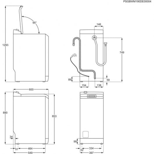 AEG L7TEE621 Lavadora Carga Superior 6Kg C Blanco