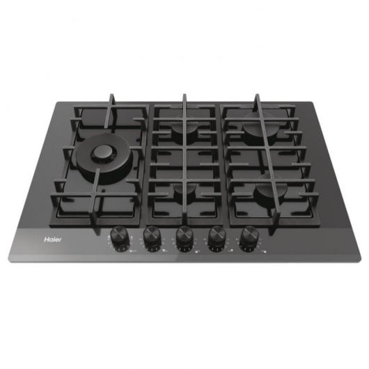 Haier HAVG7WL4HB Placa de Gas 5 Zonas 75cm Negro