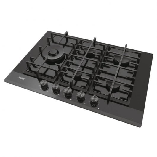 Haier HAVG7WL4HB Placa de Gas 5 Zonas 75cm Negro