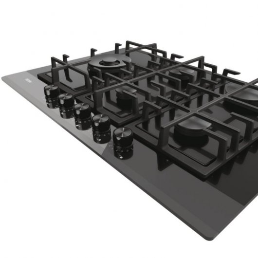 Haier HAVG7WL4HB Placa de Gas 5 Zonas 75cm Negro