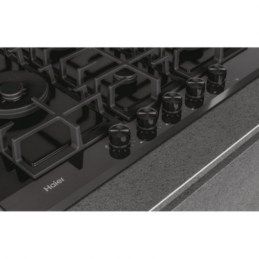 Haier HAVG7WL4HB Placa de Gas 5 Zonas 75cm Negro