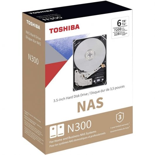 Toshiba N300 NAS Interne Festplatte 6 TB 7200 RPM 256 MB 3.5" Serial ATA III
