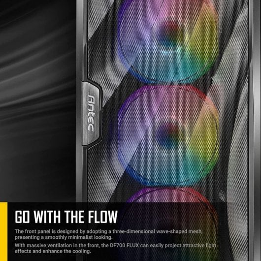 Antec DF700 Flux Midi Tower Cristal Templado USB 3.0 Negra