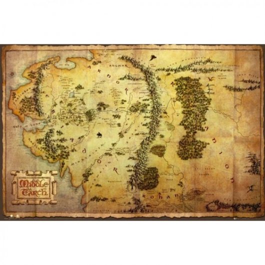 GB Eye Maxi Póster Mapa The Hobbit 91.5x61cm