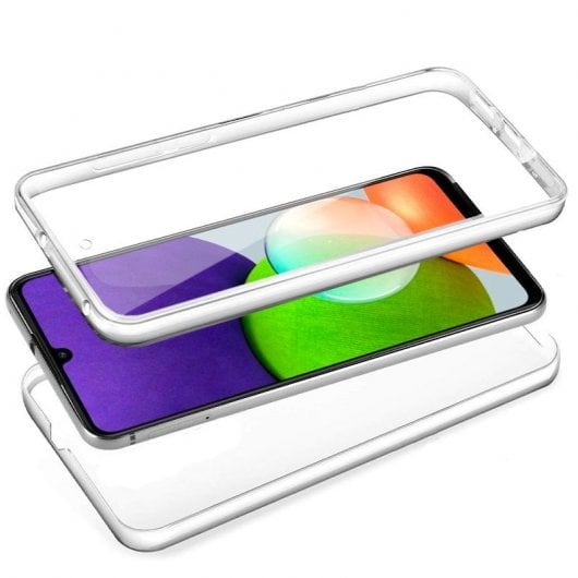 Fantastica custodia in silicone trasparente 3D anteriore e posteriore per Samsung A225 Galaxy A22 4G