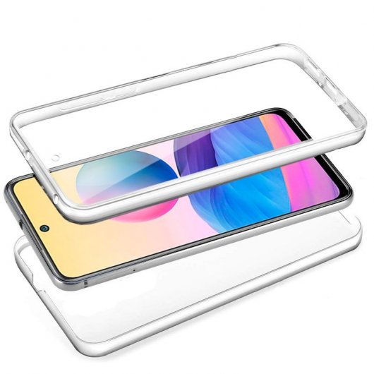 Cool Capa de Silicone 3D Transparente Traseira e Frontal para Xiaomi Redmi Note 10 5G / Pocophone M3 Pro 5G