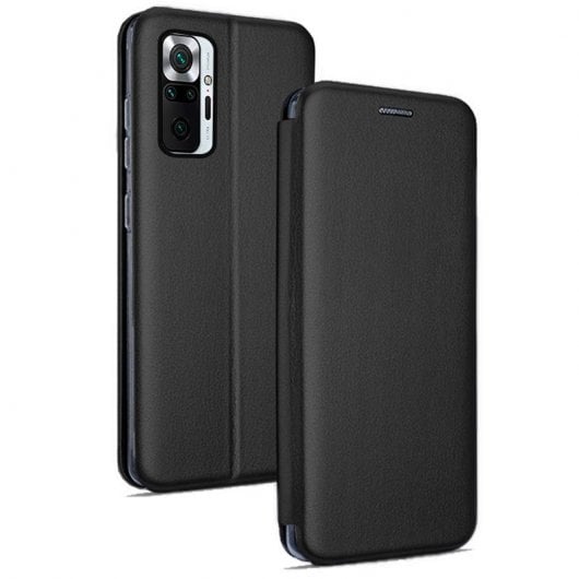 Étui à rabat noir Cool Elegance pour Xiaomi Redmi Note 10 / Note 10s