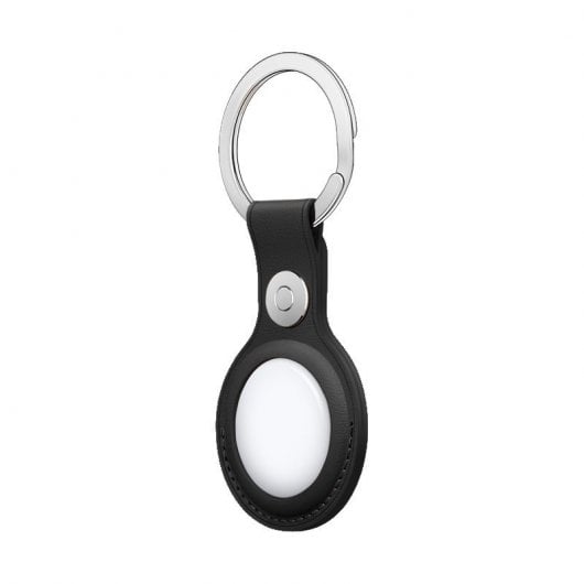 Cool Llavero Polipiel Negro Compatible con AirTag