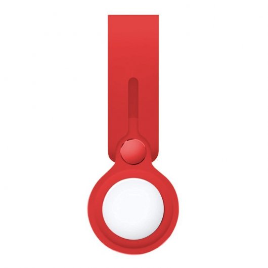 Cool Loop Silikon Schlüsselanhänger Rot Kompatibel mit AirTag
