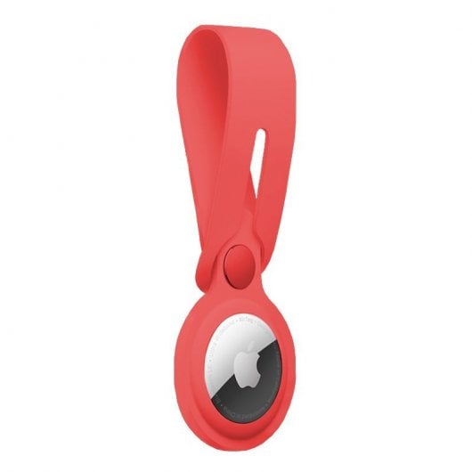 Cool Loop Silikon Schlüsselanhänger Rot Kompatibel mit AirTag