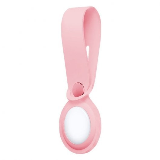 Cool Loop Rosa Silikon-Schlüsselanhänger Kompatibel mit AirTag