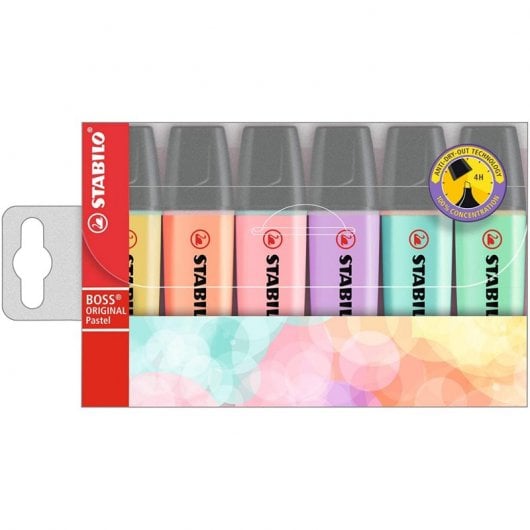 Stabilo Boss Original Pastel 6 Marcadores Fluorescentes