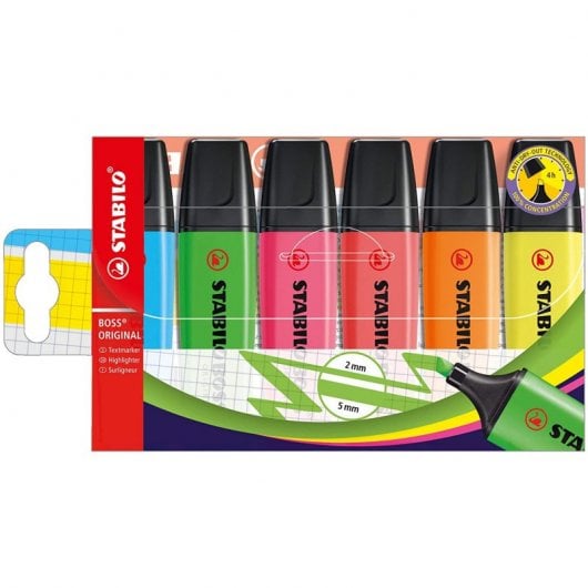STABILO Boss Original 6 Marcadores Fluorescentes