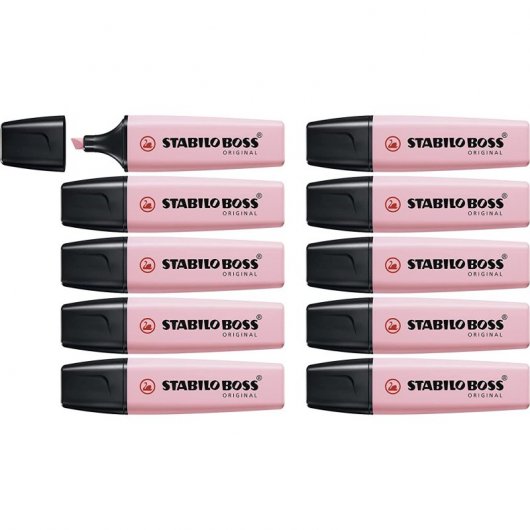 STABILO Boss Original Pastel 10 Marcadores Fluorescentes Rosa