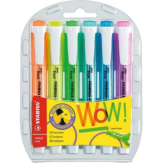 STABILO Swing Cool Case 6 fluoreszierende Marker