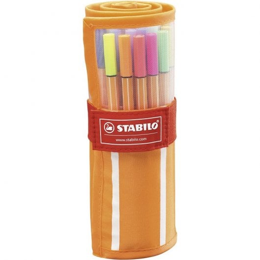STABILO Point 88 Stoff-Rolltasche mit 30 Markern