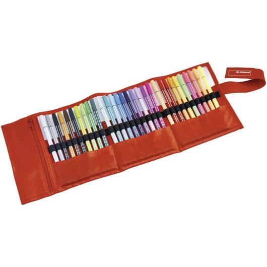STABILO Pen 68 Stoff-Rolltasche mit 30 Markern