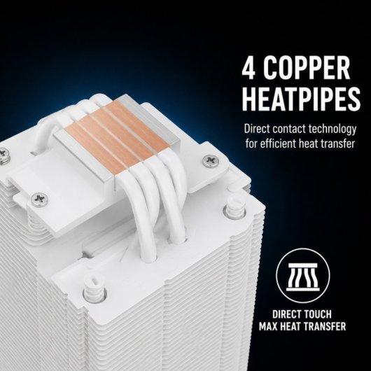 Tempest Cooler 4Pipes Blanc Ventilateur CPU 120mm Blanc