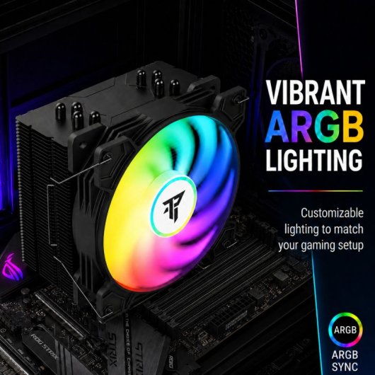 Ventola CPU Tempest Cooler 4 tubi da 120 mm RGB nera
