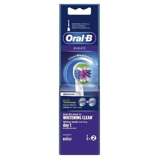 Aufsteckbürste Oral-B 3D White Whitening Clean 2 Einheiten Zahnaufhellung