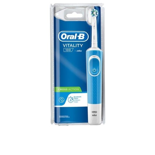 Oszillierende Zahnbürste Oral-B Vitality Cross Action Blau 1 Bürstenkopf Timer