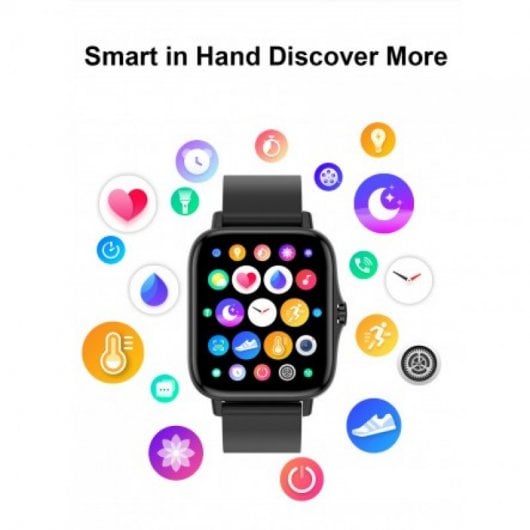 DCU Tecnologic Calls&Sports Smartwatch + 2 Correas Silicona Negra/Azul