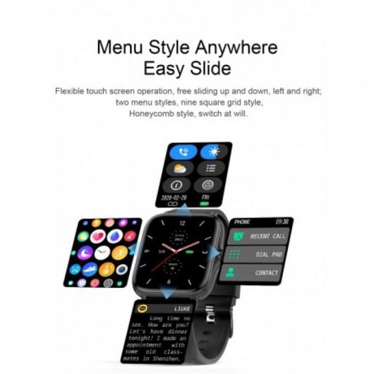 DCU Tecnologic Calls&Sports Smartwatch + 2 Correas Silicona Negra/Azul