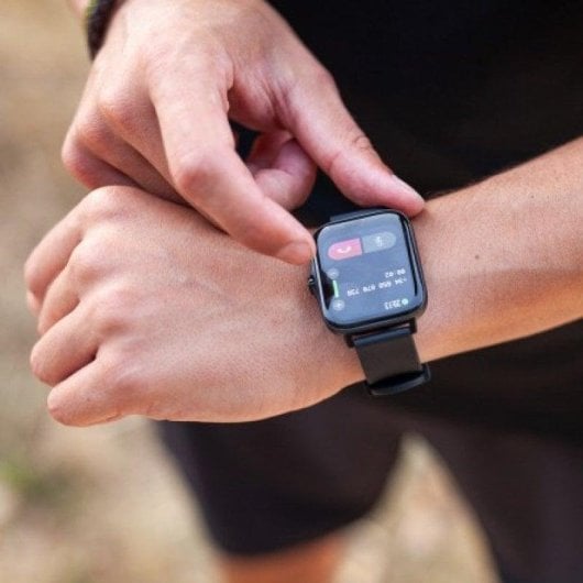 DCU Tecnologic Calls&Sports Bluetooth 44mm Écran HD Zinc Noir/Bleu S/M IP67 SpO2 Pulsomètre