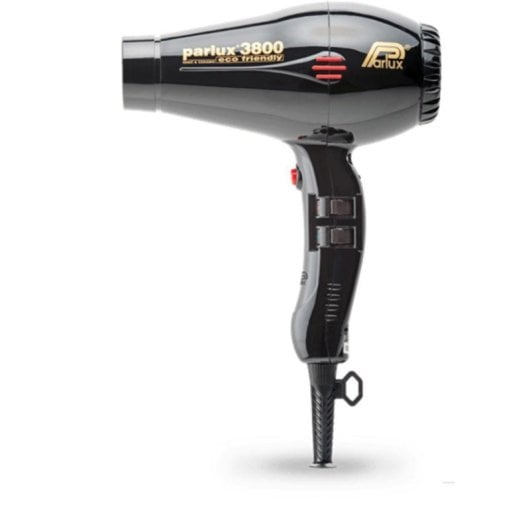 Secador de Cabelo Profissional Iónico Parlux 3800 2100W 4 Temperaturas 2 Velocidades Preto