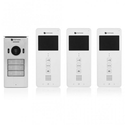 Smartwares DIC-22132 Intercomunicador con Vídeo 3 Apartamentos
