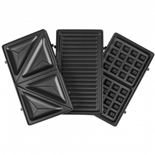 Tristar SA-3070 Sandwichera 3 en 1 800W Negra/Plateada