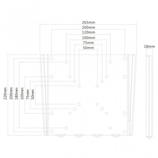 NewStar Soporte de Pared Fijo para TV/Monitor 10-40" VESA 200x200 Máx 35Kg