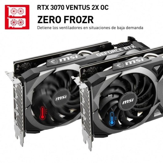 Placa gráfica MSI GeForce RTX 3070 VENTUS 2X OC LHR 8GB GDDR6