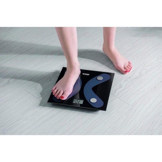 Balança Bioimpedância Jocca 1440 Até 180kg 8 Índices Bluetooth Ecrã LCD
