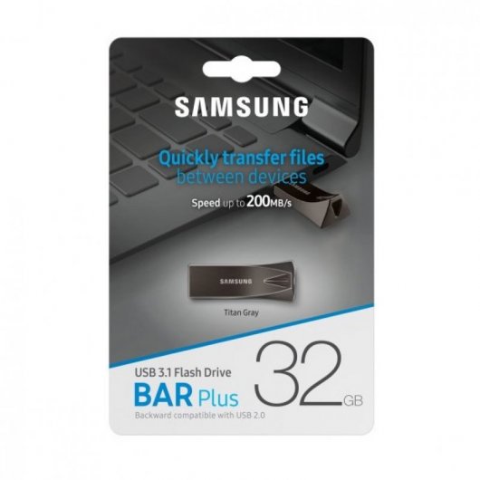 Samsung Bar Titan Plus 32GB USB 3.1 Gris