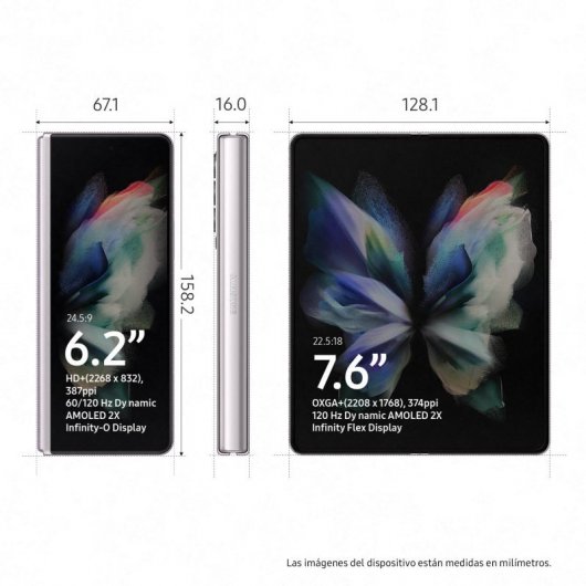 Samsung Galaxy Z Fold3 5G 19,3 cm (7.6") Doppia SIM Android 11 USB tipo-C 4400 mAh Argento