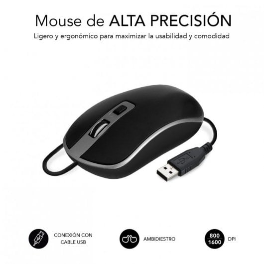 Tastiera Subblim Ergo + Mouse USB Nero/Grigio