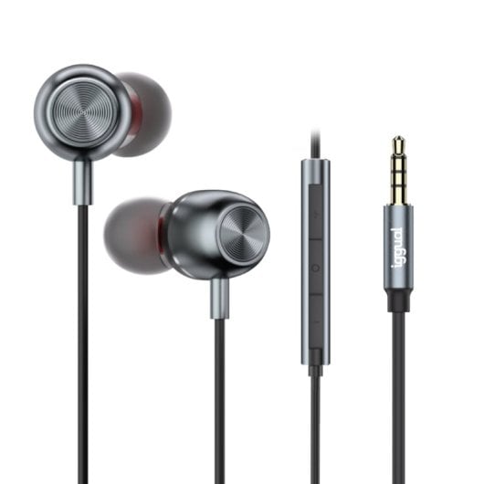 iggual Auriculares con micro intrauditivos mini jack 3,5mm
