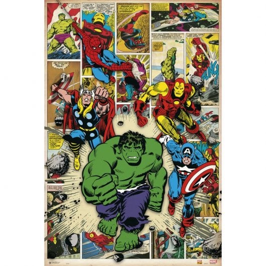 Erik Maxi Poster Marvel Comic Here Come The Heroes 91,5x61cm
