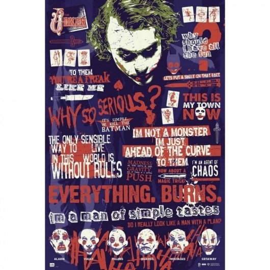 Erik Maxi Póster Batman The Dark Knight Joker Citas 91.5x61cm
