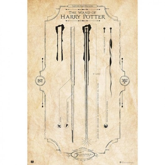 Erik Maxi Póster Harry Potter Varitas 91.5x61cm