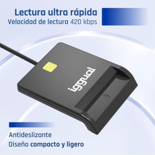 Kartenleser Iggual IGG316740 USB 2.0 Schwarz