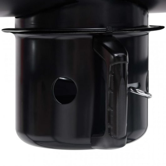 VidaXL Barbacoa de Barril con Ruedas Negro