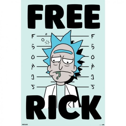 Erik Maxi Póster Rick And Morty Free Rick 91.5x61cm