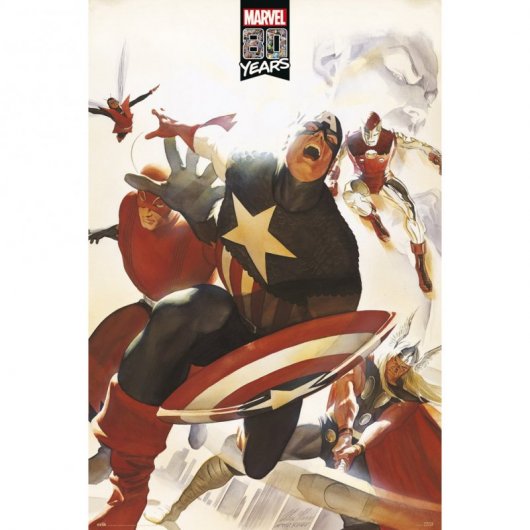 Erik Maxi Póster Marvel 80 Years Los Vengadores 91.5x61cm